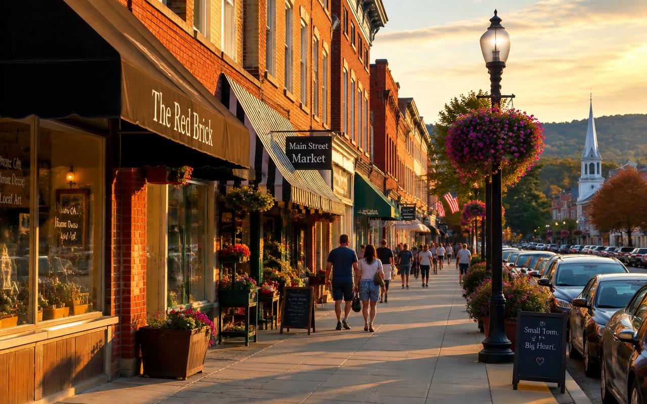 Historic downtown Kennett Square storefronts on State Street